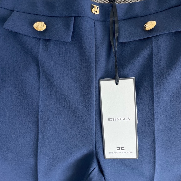 Elisabetta Franchi Essentials Women Pants Navy EU Size 42 - Picture 3 of 7